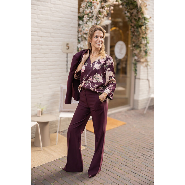 PANTALON BOLOGNA BORDEAUX