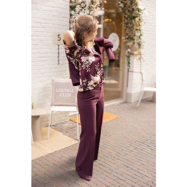 PANTALON BOLOGNA BORDEAUX