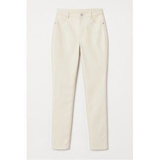 BROEK LEERLOOK CREME VS19050