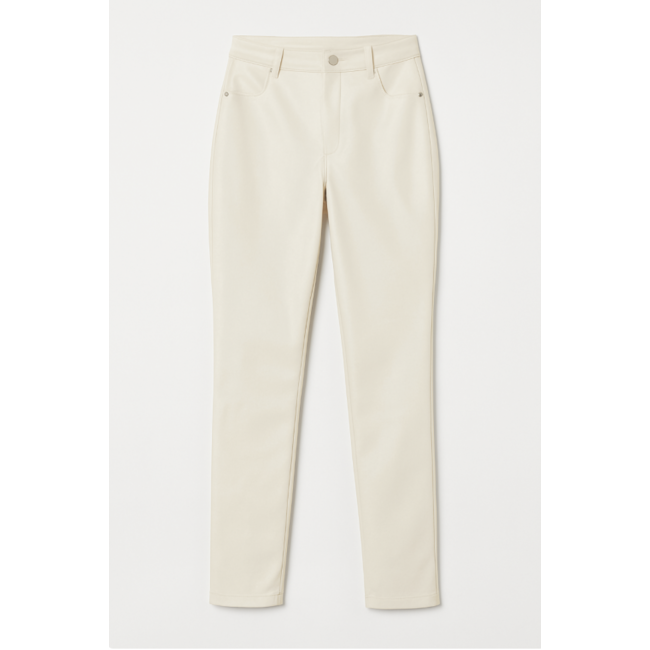 BROEK LEERLOOK CREME VS19050