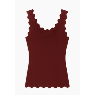 TOP FINE KNIT WAVE BORDEAUX AA3082
