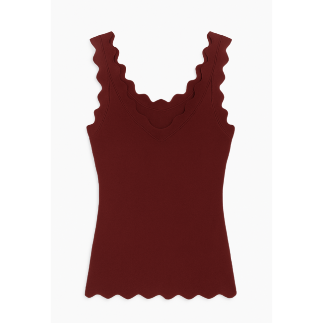 TOP FINE KNIT WAVE BORDEAUX AA3082