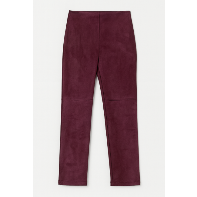 BROEK/TREGGING SUEDINE BORDEAUX