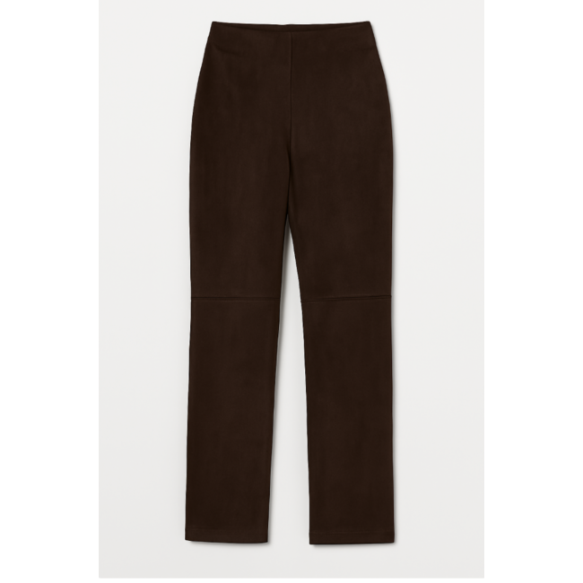BROEK/TREGGING SUEDINE CHOCO