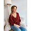 VEST SOFINE BORDEAUX/GOLD ONE SIZE