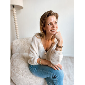 VEST SOFINE BEIGE/GOLD ONE SIZE