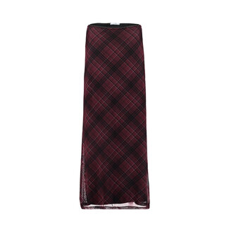ROK POLISA BURGUNDY CHECK