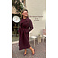 MANTEL /JAS  COATYLONG BORDEAUX