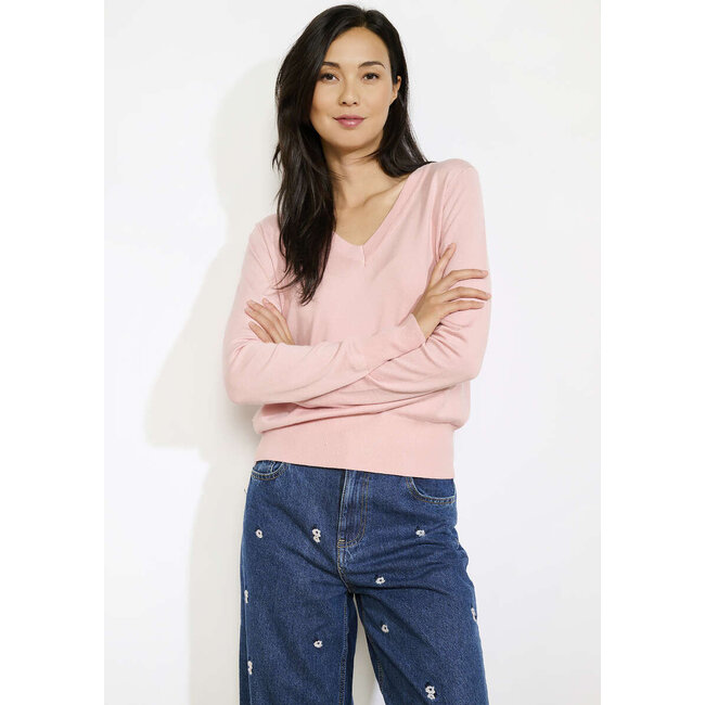 TRUI V-HALS JADE ZACHT ROSE