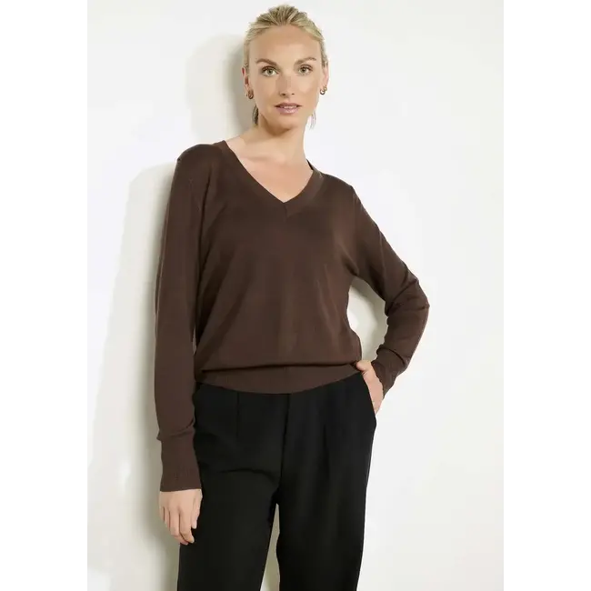 TRUI V-HALS JADE CHOCO