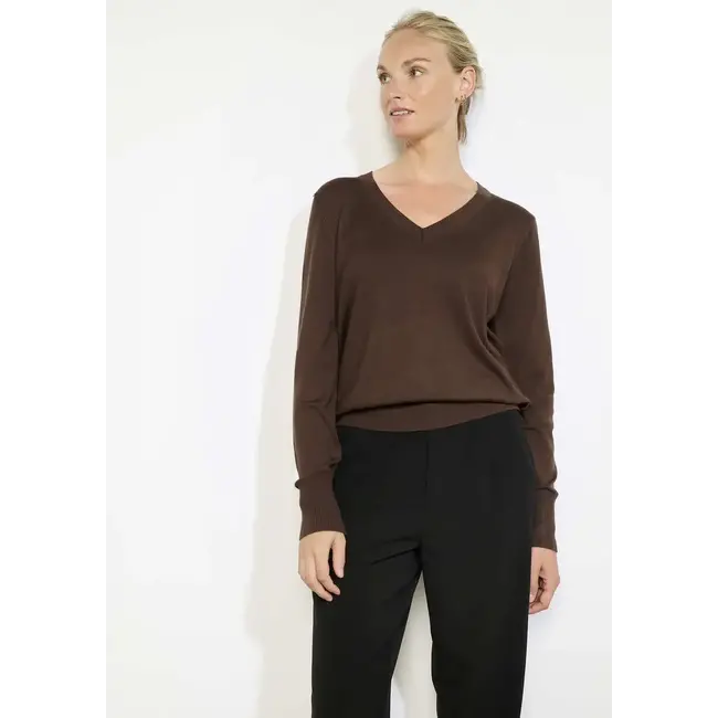 TRUI V-HALS JADE CHOCO