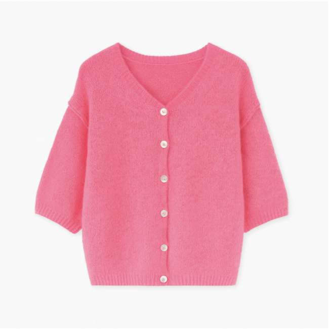 VEST 40%MOHAIR CANDY PINK