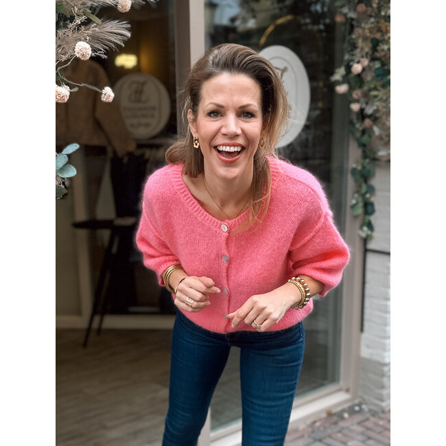 VEST 40%MOHAIR CANDY PINK