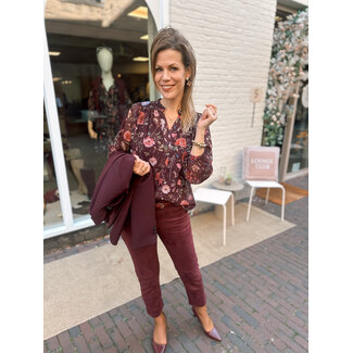 BLOUSE IZA MERLOT BLOSSOM