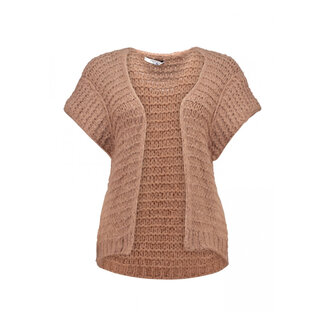GILET KNIT DARIA TAUPE CAMEL