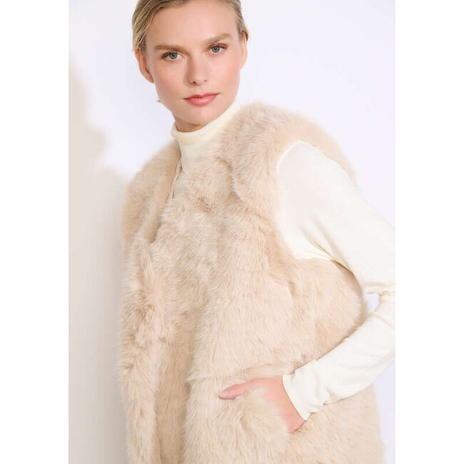 FURRY GILET FURFUN BLOND