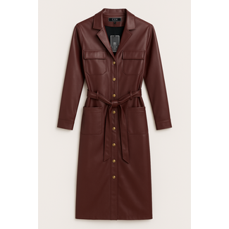 JURK LEERLOOK MERLOT DOORKNOOP C10902