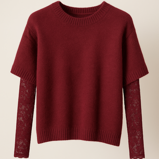 TRUI LACE SLEEVE WINE SH696P