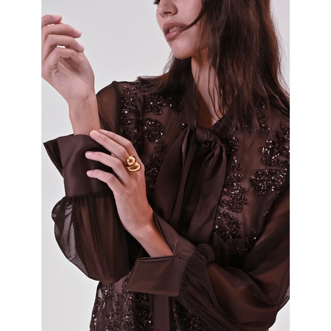 BLOUSE CHOCO PAILLETS CFC0020174002