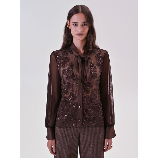 BLOUSE CHOCO PAILLETS CFC0020174002