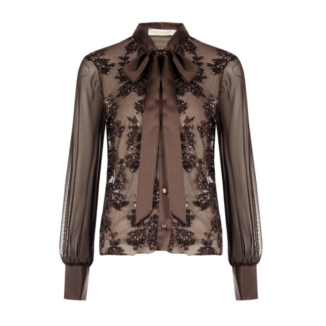 BLOUSE CHOCO PAILLETS CFC0020174002