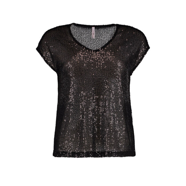 TOP PIXIE BLACK GLITTER
