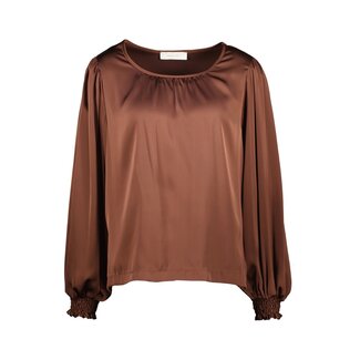 BLOUSE MOSTOLES SATIN CHOCO