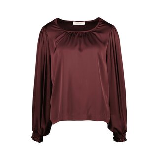 BLOUSE MOSTOLES SATIN BURGUNDY