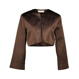 BOLERO SATIN BLAZER LUANDA CHOCO