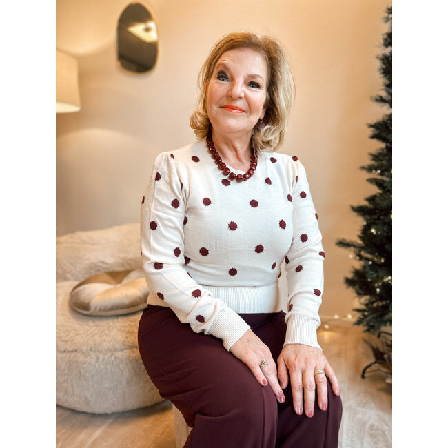 TRUI RUTH BEIGE/BURGUNDY