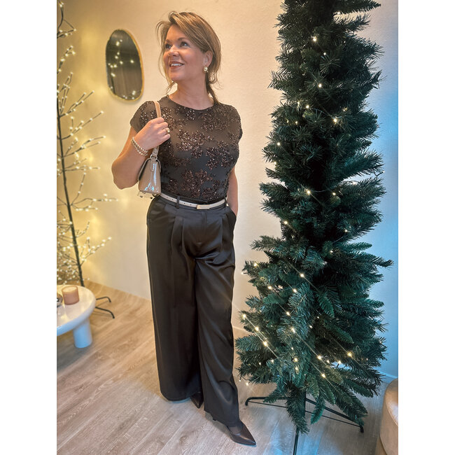 PANTALON AGUALVA SATIN CHOCO