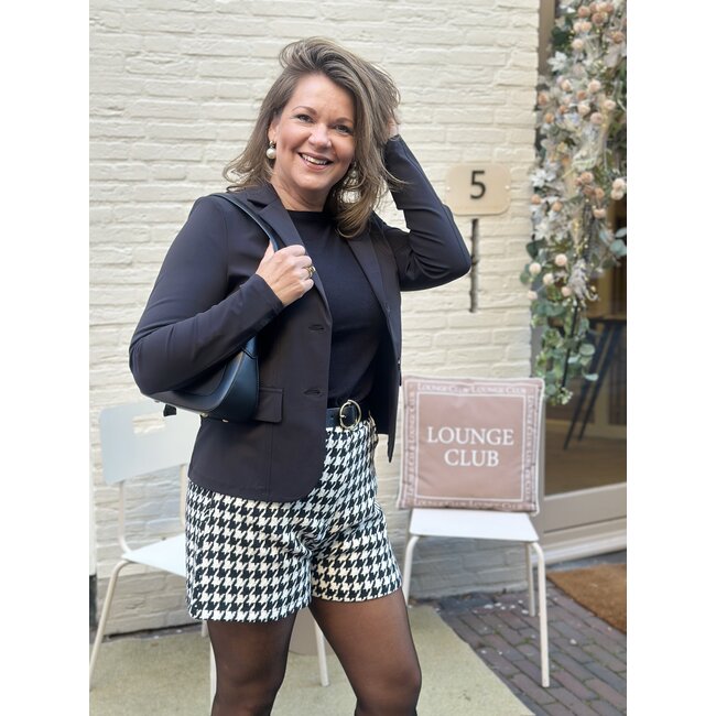 SHORT FEE CHECK BLACK