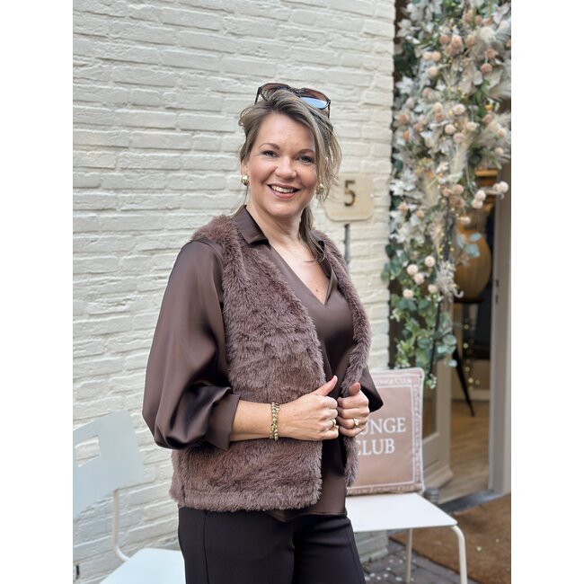 BODYWARMER/GILET SELMA BROWN