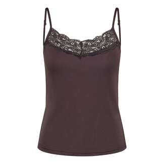 TOP VUMI LACE CHOCO