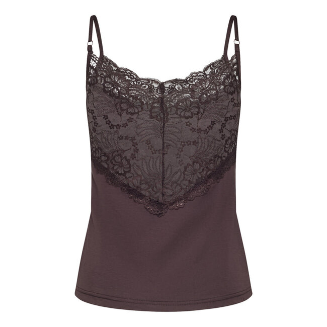 TOP VUMI LACE CHOCO