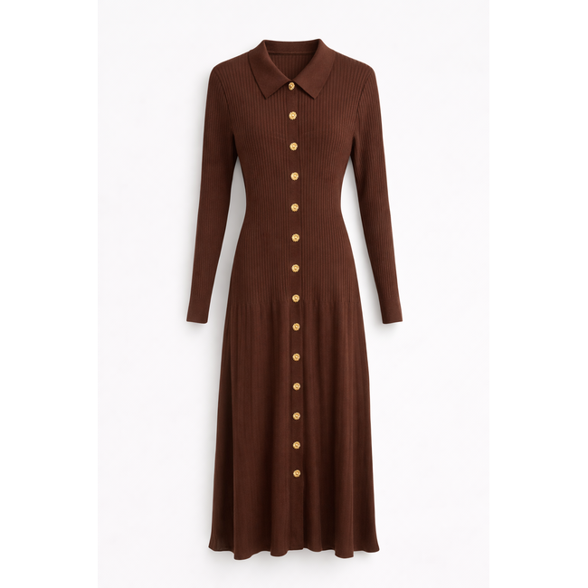 JURK KNIT / GOLD CHOCO 18567