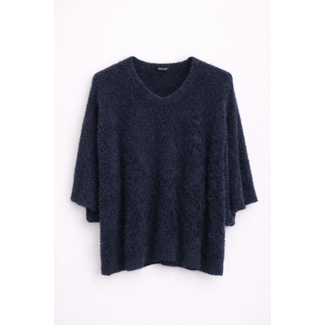 TRUI FLUFFY V-NECK NAVY