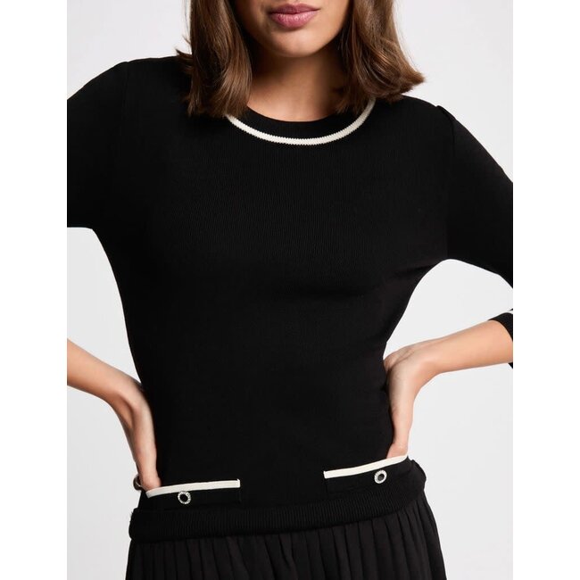 JURK RNISSA BLACK PLISSEÉ