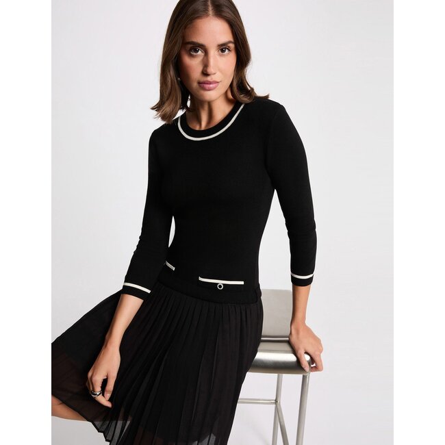 JURK RNISSA BLACK PLISSEÉ