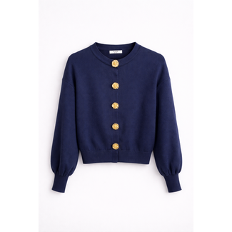 VEST NAVY ELSA FLOWER GOLD MCY05997