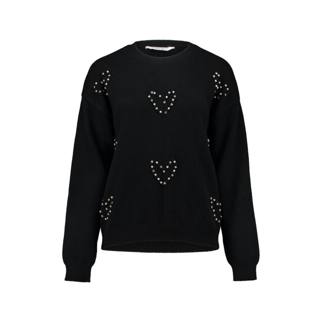 TRUI ANNIE BEADED HEART BLACK