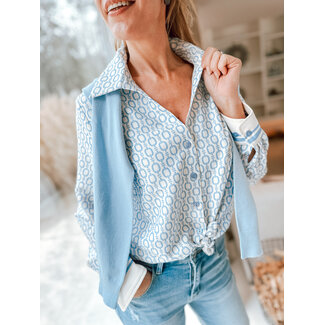 BLOUSE CH352 SOFTBLUE PRINT