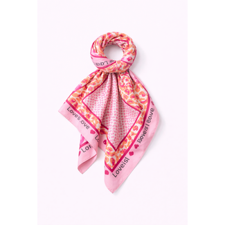 NEK/TAS SJAALTJE VIERKANT LOVELY PINK
