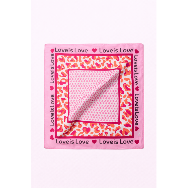 NEK/TAS SJAALTJE VIERKANT LOVELY PINK