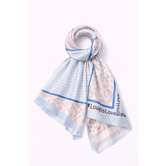 NEK/TAS SJAALTJE VIERKANT ANIMAL BLUE