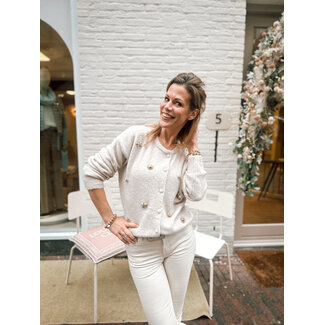 VEST BEIGE GOLD BUTTONS M967