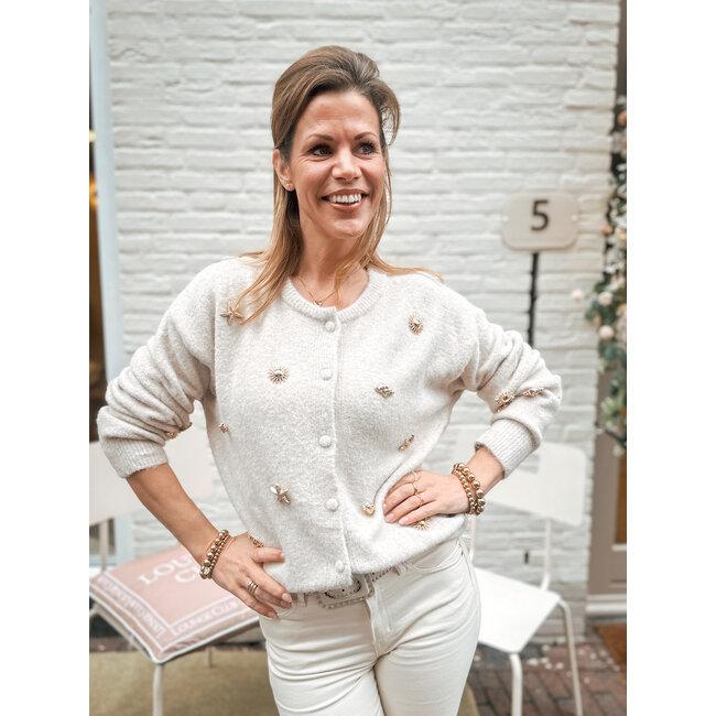 VEST BEIGE GOLD BUTTONS M967