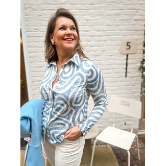 BLOUSE STRETCH  SOFTBLUE HS9502