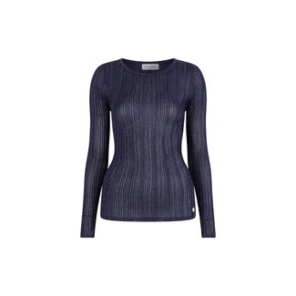 LOFTY MANNER TOP MABEL STRETCH LUREX NAVY