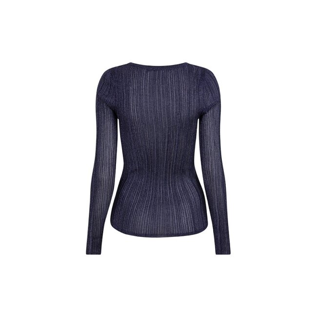LOFTY MANNER TOP MABEL STRETCH LUREX NAVY